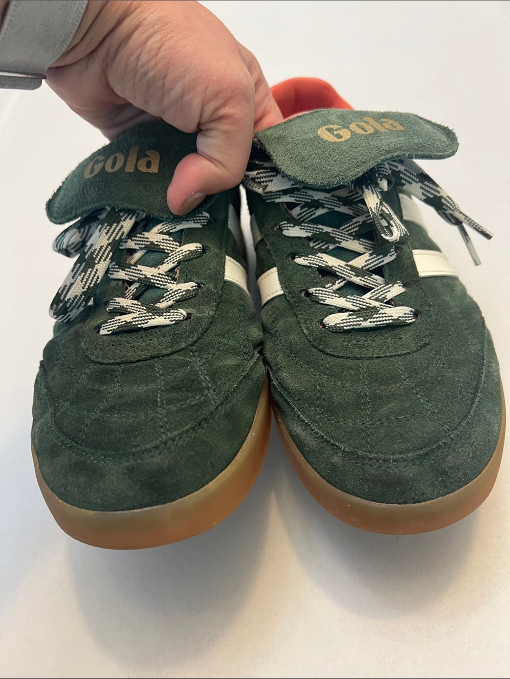 GOLA STADIA SUEDE 86  SNEAKER IN GREEN AND WHITE WOMENS SIZE 8 - Picture 12 of 12